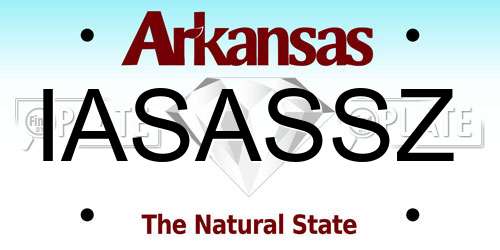 IASASSZ Arkansas License Plate