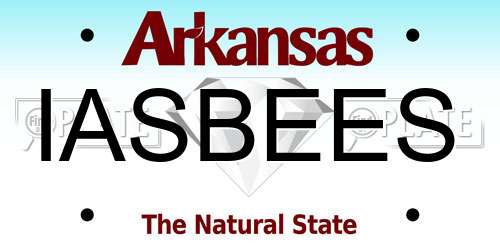 IASBEES Arkansas License Plate