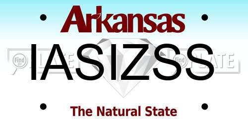 IASIZSS Arkansas License Plate