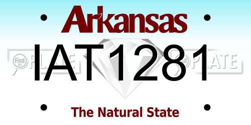 IAT1281 Arkansas License Plate