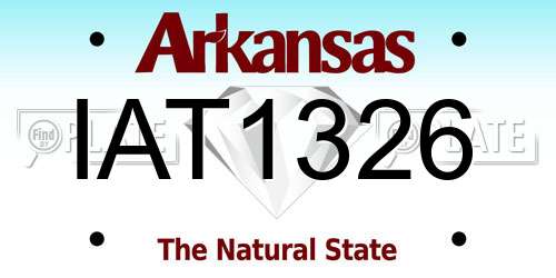 IAT1326 Arkansas License Plate