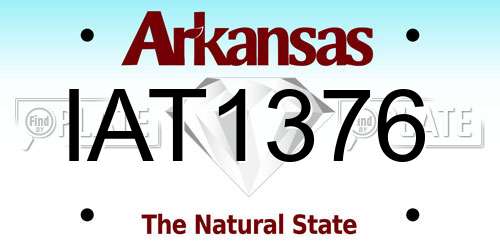 IAT1376 Arkansas License Plate