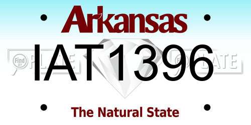 IAT1396 Arkansas License Plate