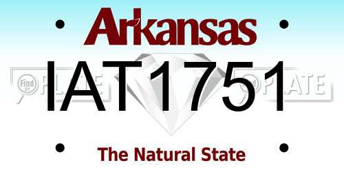 IAT1751 Arkansas License Plate