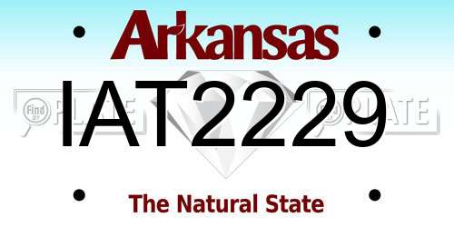 IAT2229 Arkansas License Plate