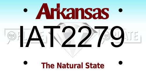 IAT2279 Arkansas License Plate