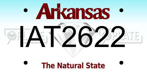 IAT2622 Arkansas License Plate