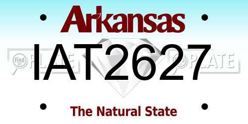 IAT2627 Arkansas License Plate
