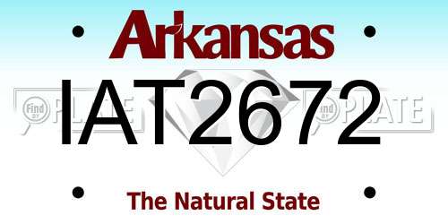 IAT2672 Arkansas License Plate