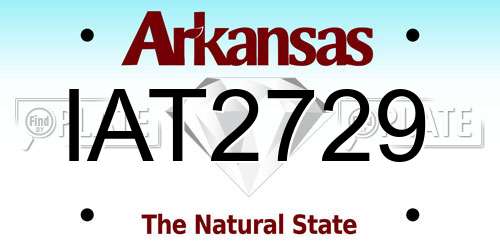 IAT2729 Arkansas License Plate