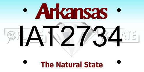 IAT2734 Arkansas License Plate