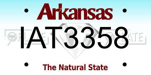 IAT3358 Arkansas License Plate