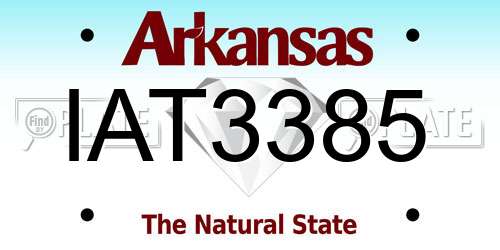 IAT3385 Arkansas License Plate