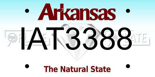 IAT3388 Arkansas License Plate