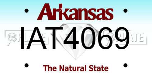 IAT4069 Arkansas License Plate