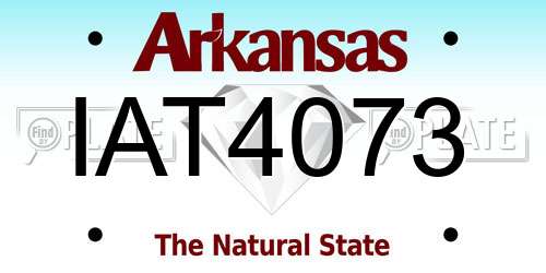 IAT4073 Arkansas License Plate