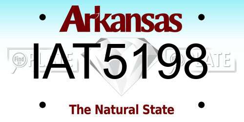 IAT5198 Arkansas License Plate