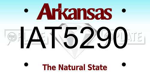 IAT5290 Arkansas License Plate