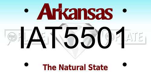 IAT5501 Arkansas License Plate