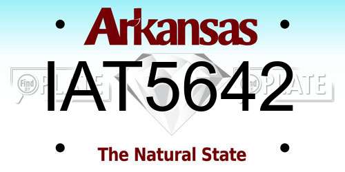 IAT5642 Arkansas License Plate