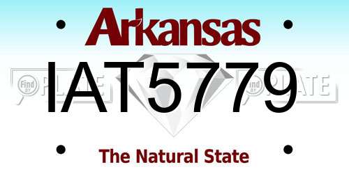 IAT5779 Arkansas License Plate