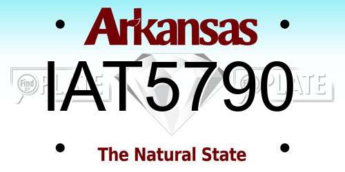 IAT5790 Arkansas License Plate