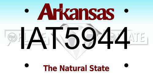 IAT5944 Arkansas License Plate