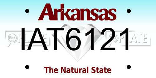 IAT6121 Arkansas License Plate