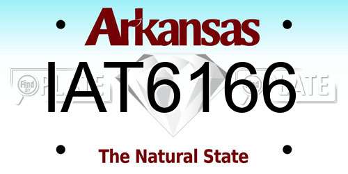 IAT6166 Arkansas License Plate