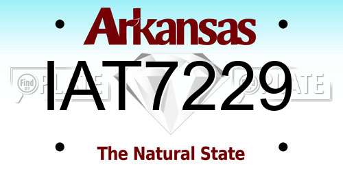 IAT7229 Arkansas License Plate