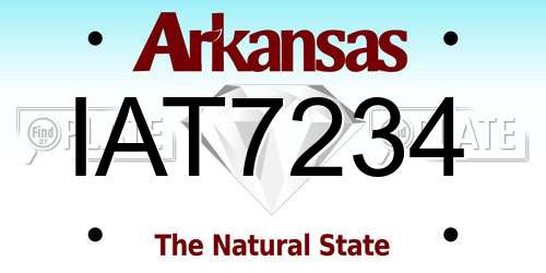 IAT7234 Arkansas License Plate