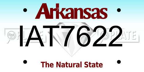 IAT7622 Arkansas License Plate