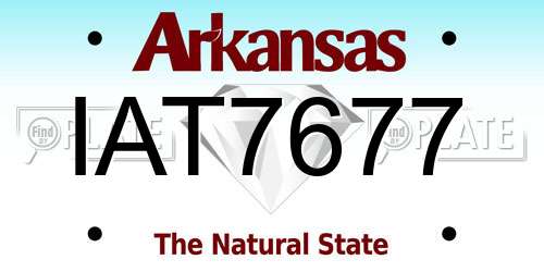 IAT7677 Arkansas License Plate