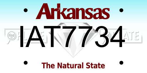IAT7734 Arkansas License Plate