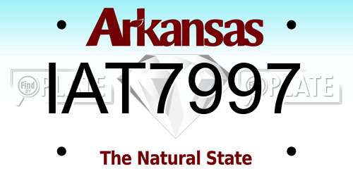 IAT7997 Arkansas License Plate