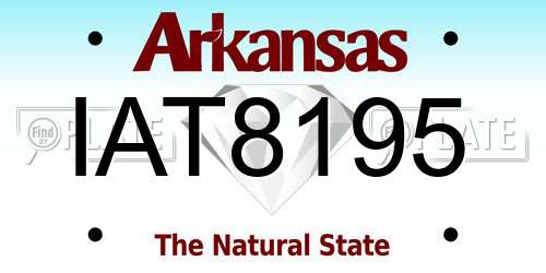 IAT8195 Arkansas License Plate