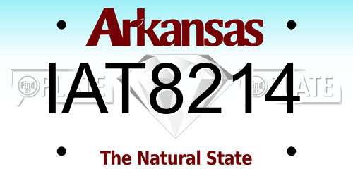 IAT8214 Arkansas License Plate