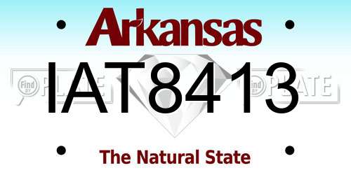 IAT8413 Arkansas License Plate