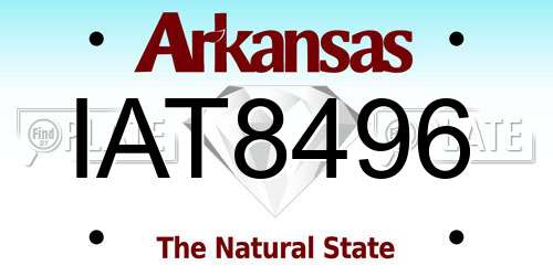 IAT8496 Arkansas License Plate