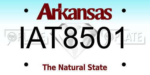 IAT8501 Arkansas License Plate