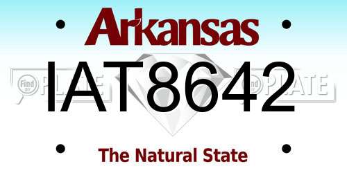 IAT8642 Arkansas License Plate
