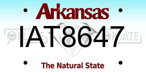 IAT8647 Arkansas License Plate