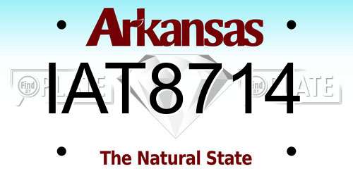 IAT8714 Arkansas License Plate