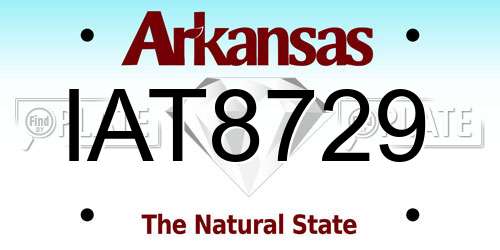 IAT8729 Arkansas License Plate