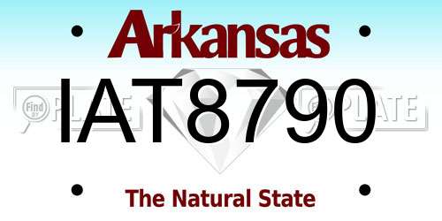 IAT8790 Arkansas License Plate