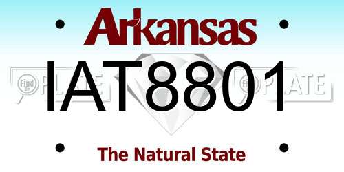 IAT8801 Arkansas License Plate