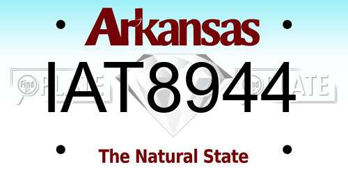 IAT8944 Arkansas License Plate