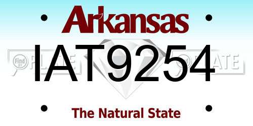 IAT9254 Arkansas License Plate