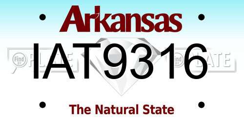IAT9316 Arkansas License Plate