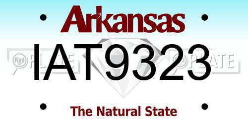 IAT9323 Arkansas License Plate